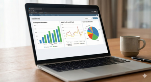 Survey app dashboard analyzing response data patterns.
