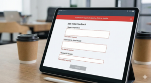 Example of rejected app testing feedback due to missing details.