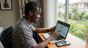 Nigerian app tester submitting completed test report.