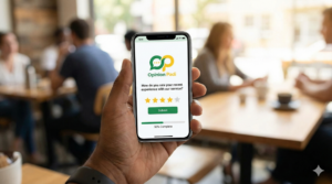 Nigerian entrepreneur analyzing market insights on laptop.