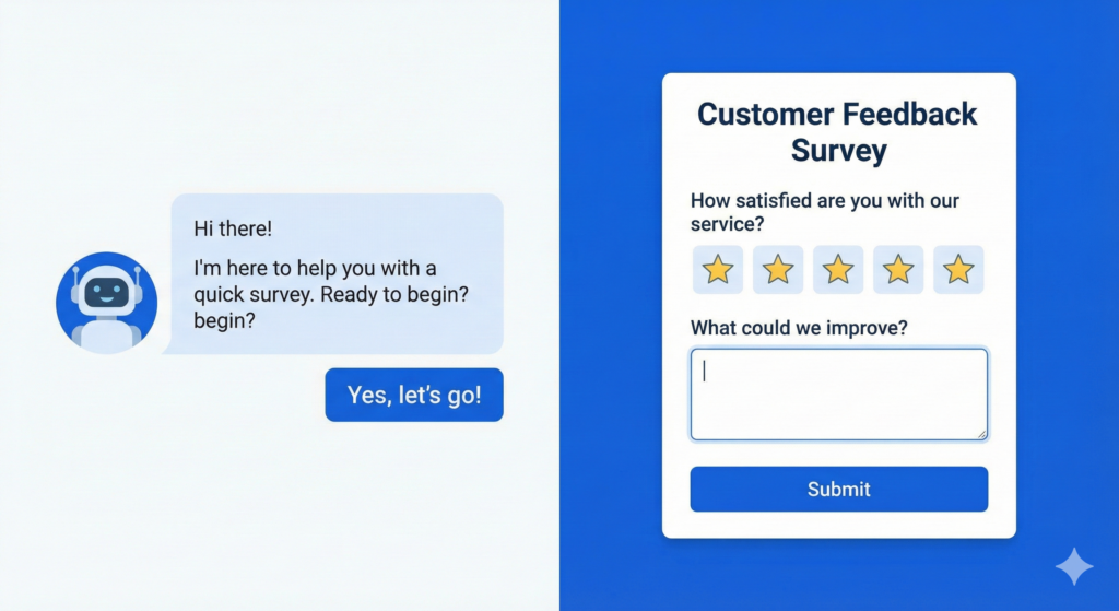 surveys vs AI interviews