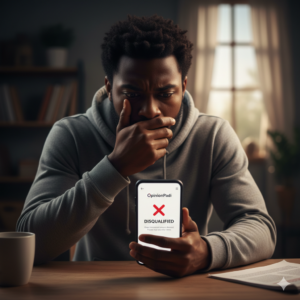 Nigerian survey participant screened out due to inconsistent or rushed answers