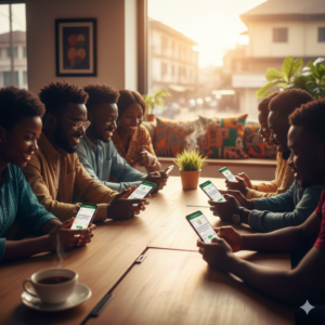 igerian users engaging with locally relevant survey on OpinionPadi platform.