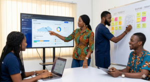 Nigerian startup team using continuous user feedback to make product improvements