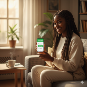 Nigerian user completing a survey on OpinionPadi with a fair and fast payout.