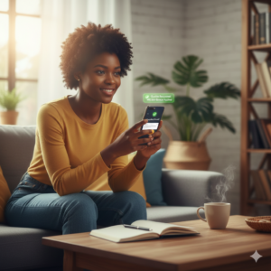 Nigerian survey participant giving honest responses on OpinionPadi for higher payouts.