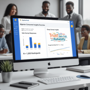 OpinionPadi dashboard comparing solo and group survey responses from Nigerian users.