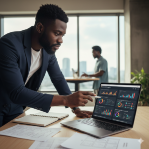 Founder analyzing Nigerian user behavior data to improve product design.